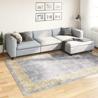 Tappeto Lavabile 190x300 cm Grigio Antiscivolo 337938