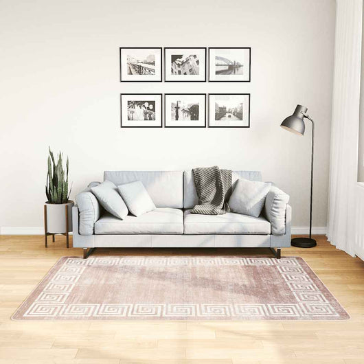Tappeto Lavabile 120x180 cm Beige Antiscivolo 337942