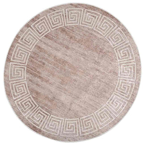 Tappeto Lavabile 120 cm Beige Antiscivolo 337945