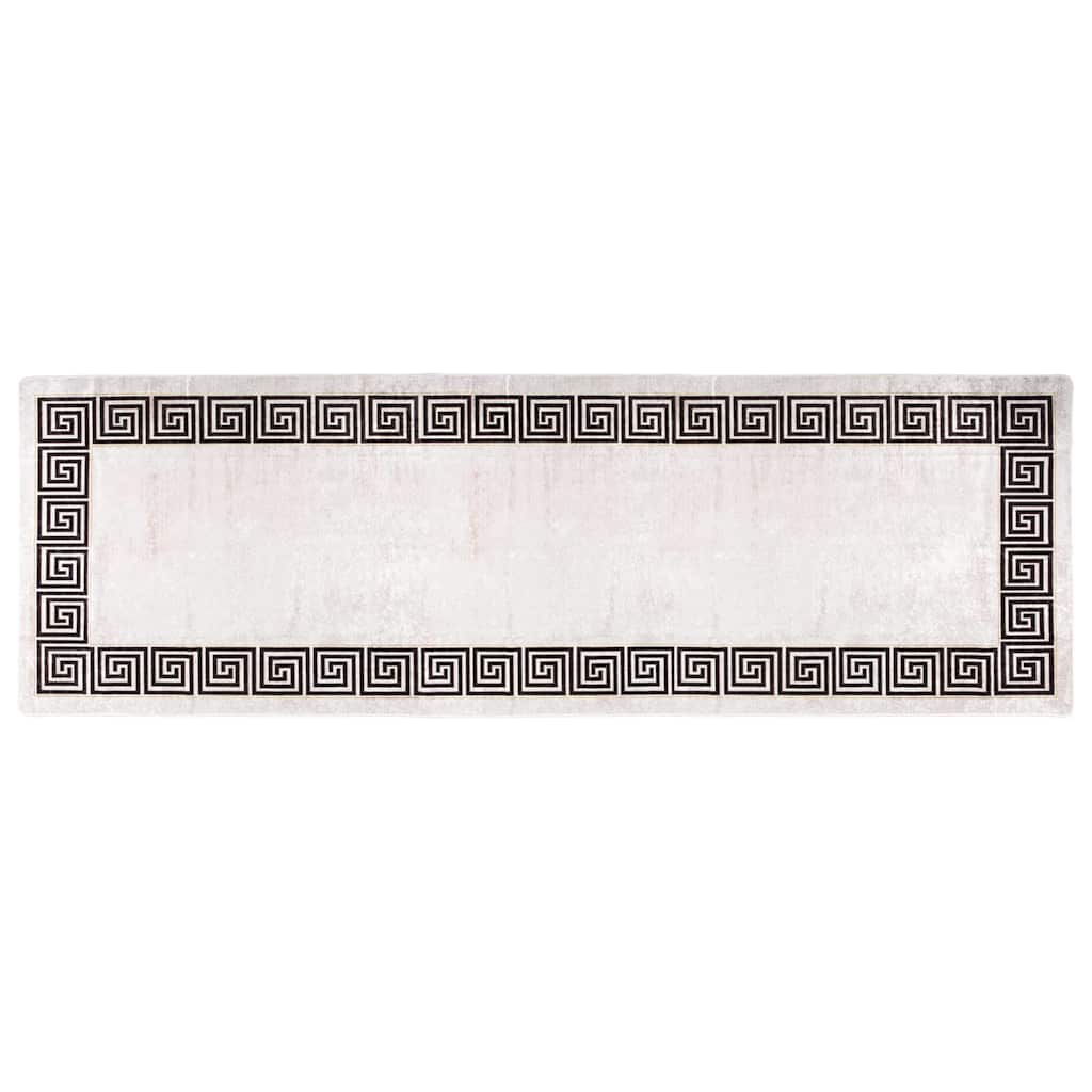 Tappeto Lavabile 80x300 cm Beige Chiaro Antiscivolo 337947