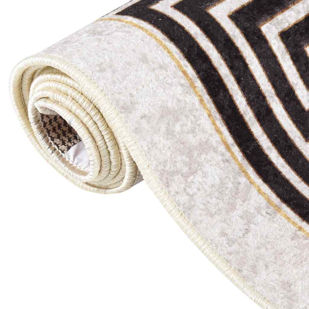 Tappeto Lavabile 120x180 cm Beige Chiaro Antiscivolo cod mxl 70990