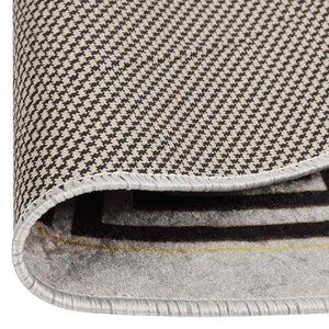 Tappeto Lavabile φ120 cm Beige Chiaro Antiscivolo 337951