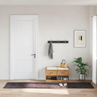 Tappeto Lavabile 80x300 cm Antracite Antiscivolo 337953