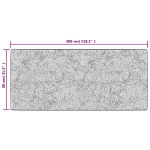 Tappeto Lavabile 80x300 cm Grigio Antiscivolo cod mxl 67198