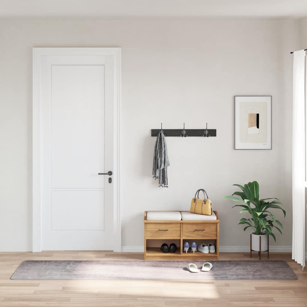 Tappeto Lavabile 80x300 cm Grigio Antiscivolo 337959