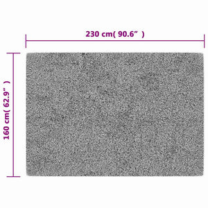 Tappeto Lavabile 160x230 cm Grigio Antiscivolo cod mxl 78141