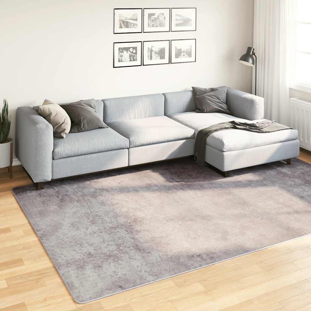 Tappeto Lavabile 190x300 cm Grigio Antiscivolo 337962