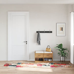 Tappeto Lavabile Patchwork 80x300 cm Multicolore Antiscivolo 337965