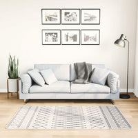 Tappeto Lavabile 80x150 cm Nero e Bianco Antiscivolo 337970