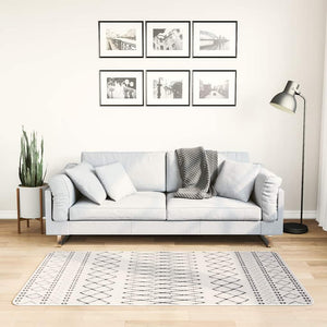 Tappeto Lavabile 80x150 cm Nero e Bianco Antiscivolo 337970