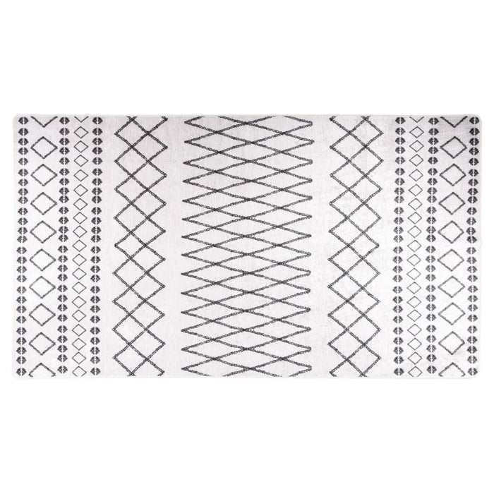 Tappeto Lavabile 190x300 cm Nero e Bianco Antiscivolo 337974
