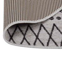 Tappeto Lavabile Ï†120 cm Nero e Bianco Antiscivolo cod mxl 55809