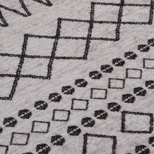 Tappeto Lavabile Ï†120 cm Nero e Bianco Antiscivolo cod mxl 55809