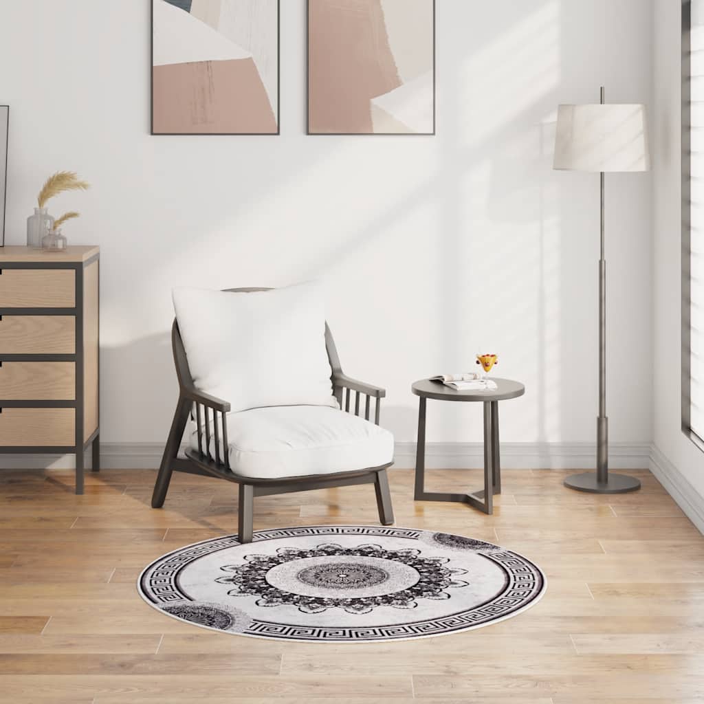 Tappeto Lavabile φ120 cm Multicolore Antiscivolo 337987