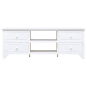 Mobile Porta TV-Mobile per TV-Credenza TV Bianco 108x30x40 cm in Legno di Paulownia