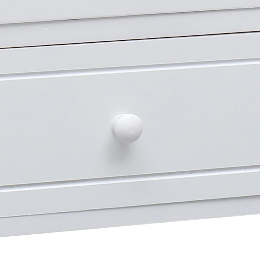 Mobile Porta TV-Mobile per TV-Credenza TV Bianco 108x30x40 cm in Legno di Paulownia