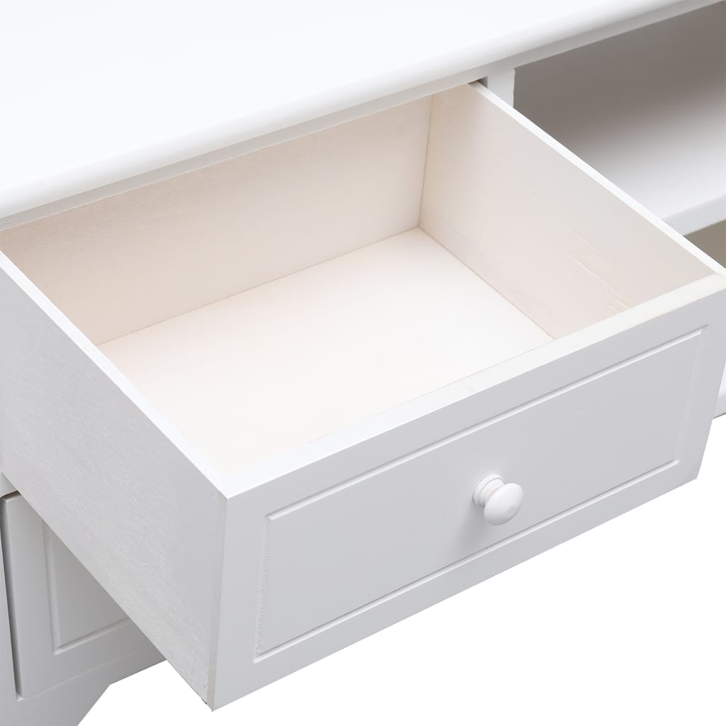 Mobile Porta TV-Mobile per TV-Credenza TV Bianco 108x30x40 cm in Legno di Paulownia
