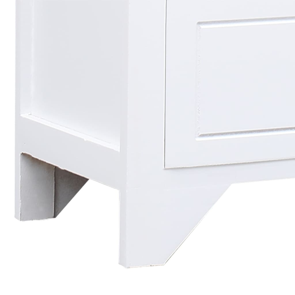 Mobile Porta TV-Mobile per TV-Credenza TV Bianco 108x30x40 cm in Legno di Paulownia