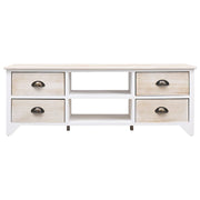 Mobile Porta TV-Mobile per TV-Credenza TV 108x30x40 cm in Legno di Paulownia
