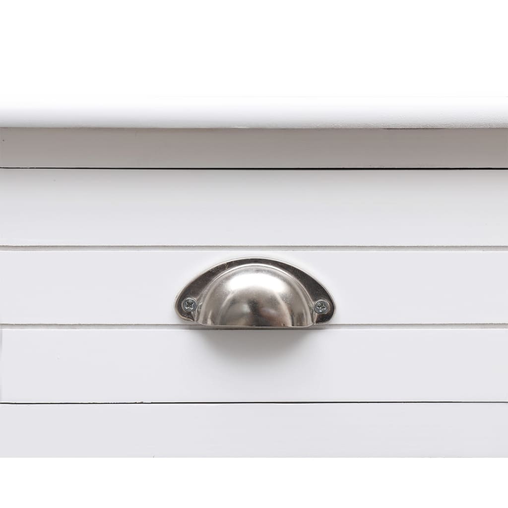 Scrivania Bianca 108x45x76 cm in Legno Massello di Paulownia cod mxl 61768