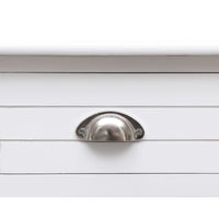 Scrivania Bianca 108x45x76 cm in Legno Massello di Paulownia cod mxl 61768