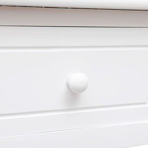 Scrivania Bianca 108x45x76 cm in Legno Massello di Paulownia cod mxl 57416