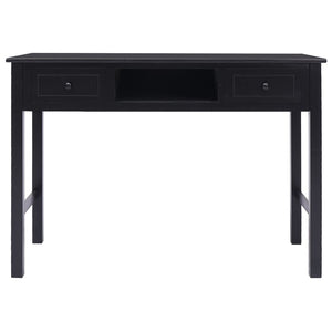 Scrivania Nera 108x45x76 cm in Legno Massello di Paulownia cod mxl 78464