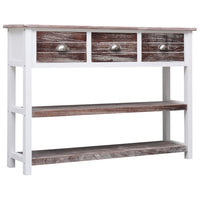 Credenza Marrone Antico 108x30x76cm Legno Massello di Paulownia 338544