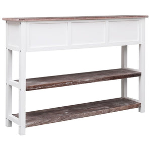 Credenza Marrone Antico 108x30x76cm Legno Massello di Paulownia 338544