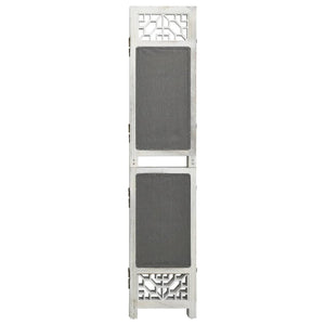 Divisorio a 6 Pannelli Grigio 210x165 cm in Tessuto 338557