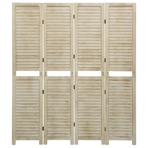 Divisorio a 4 Pannelli 140 x 165 cm Legno Massello di Paulownia cod mxl 68558