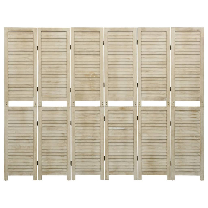 Divisorio a 6 Pannelli-Set di 6 pannelli Paravento 210 x 165 cm Legno Massello di Paulownia