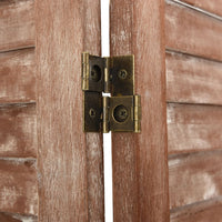 Divisorio 6 Pannelli Marrone 210x165cm Legno Massello Paulownia cod mxl 76526