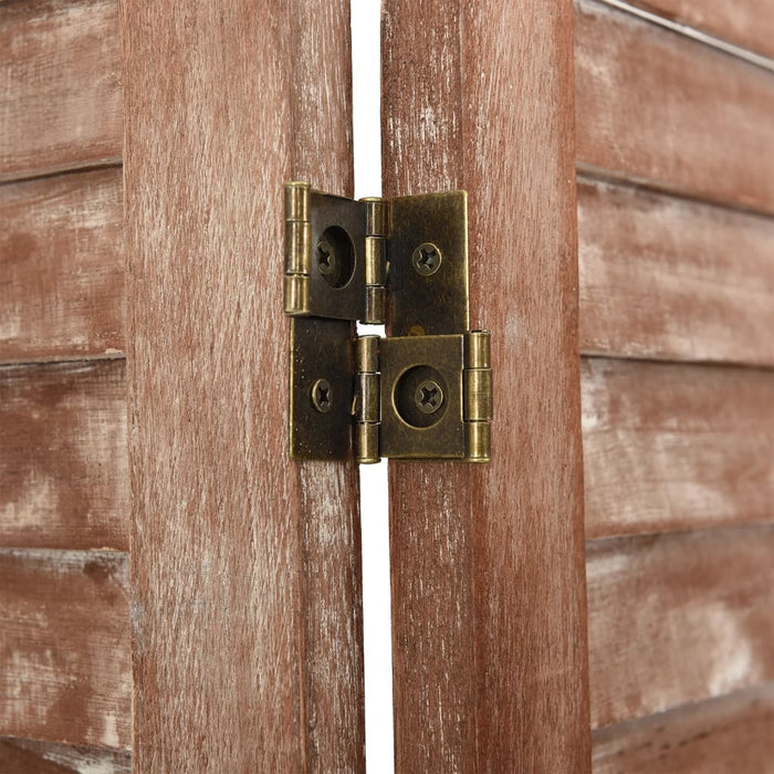 Divisorio 6 Pannelli Marrone 210x165cm Legno Massello Paulownia cod mxl 76526