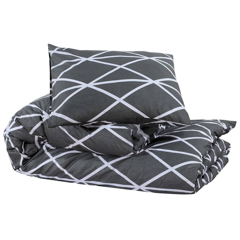 Set Copripiumino Grigio 155x220 cm in Cotone cod mxl 76854