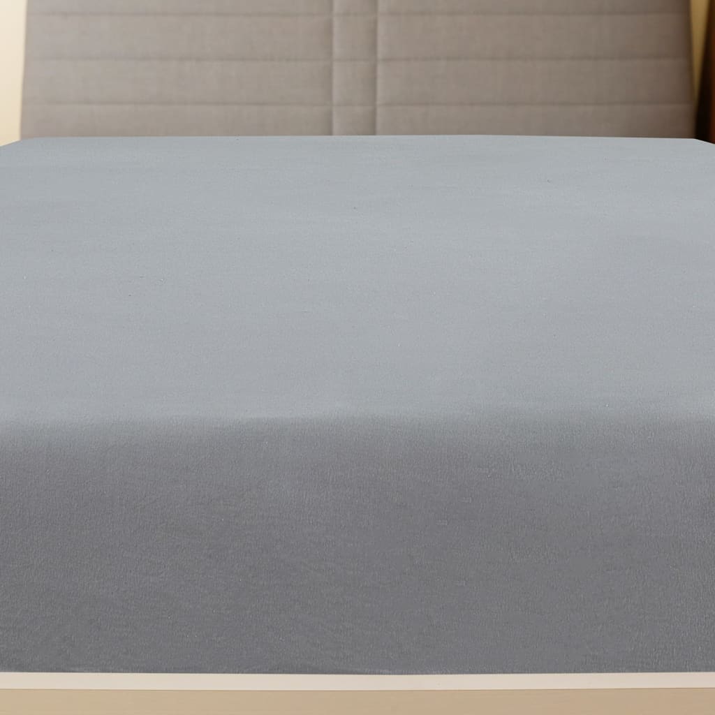 Lenzuola con Angoli Jersey 2pz Grigio 100x200 cm Cotone 136203