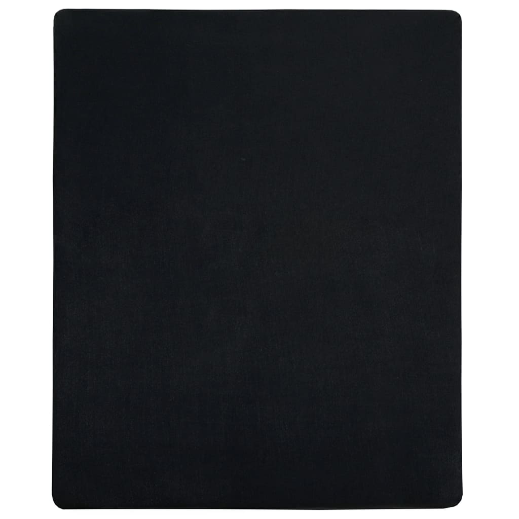 Lenzuolo con Angoli Jersey Nero 90x200 cm Cotone 136210