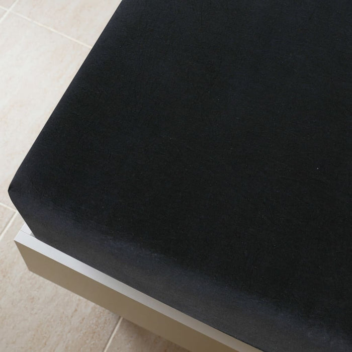 Lenzuolo con Angoli Jersey Nero 90x200 cm Cotone 136210