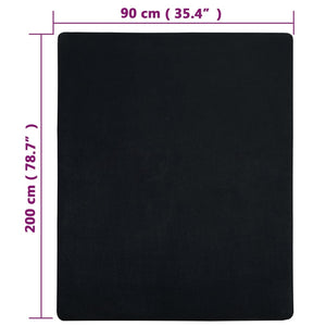 Lenzuolo con Angoli Jersey Nero 90x200 cm Cotone 136210