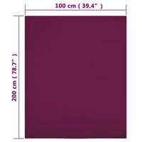 Lenzuola con Angoli Jersey 2pz Bordò 100x200 cm Cotone 136253