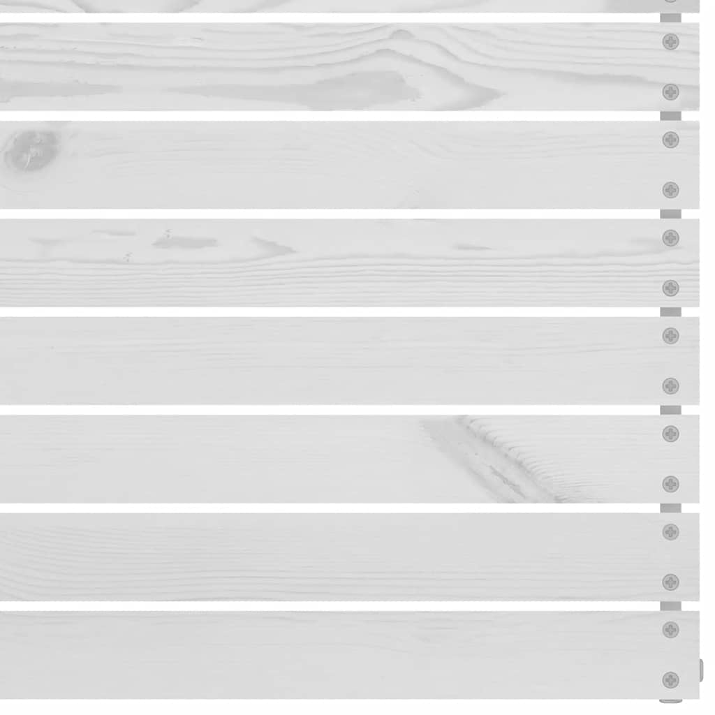 Divano Angolare da Giardino Bianco in Legno Massello di Pino 806568