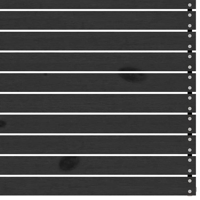 Divano Centrale da Giardino Nero in Legno Massello di Pino 806576