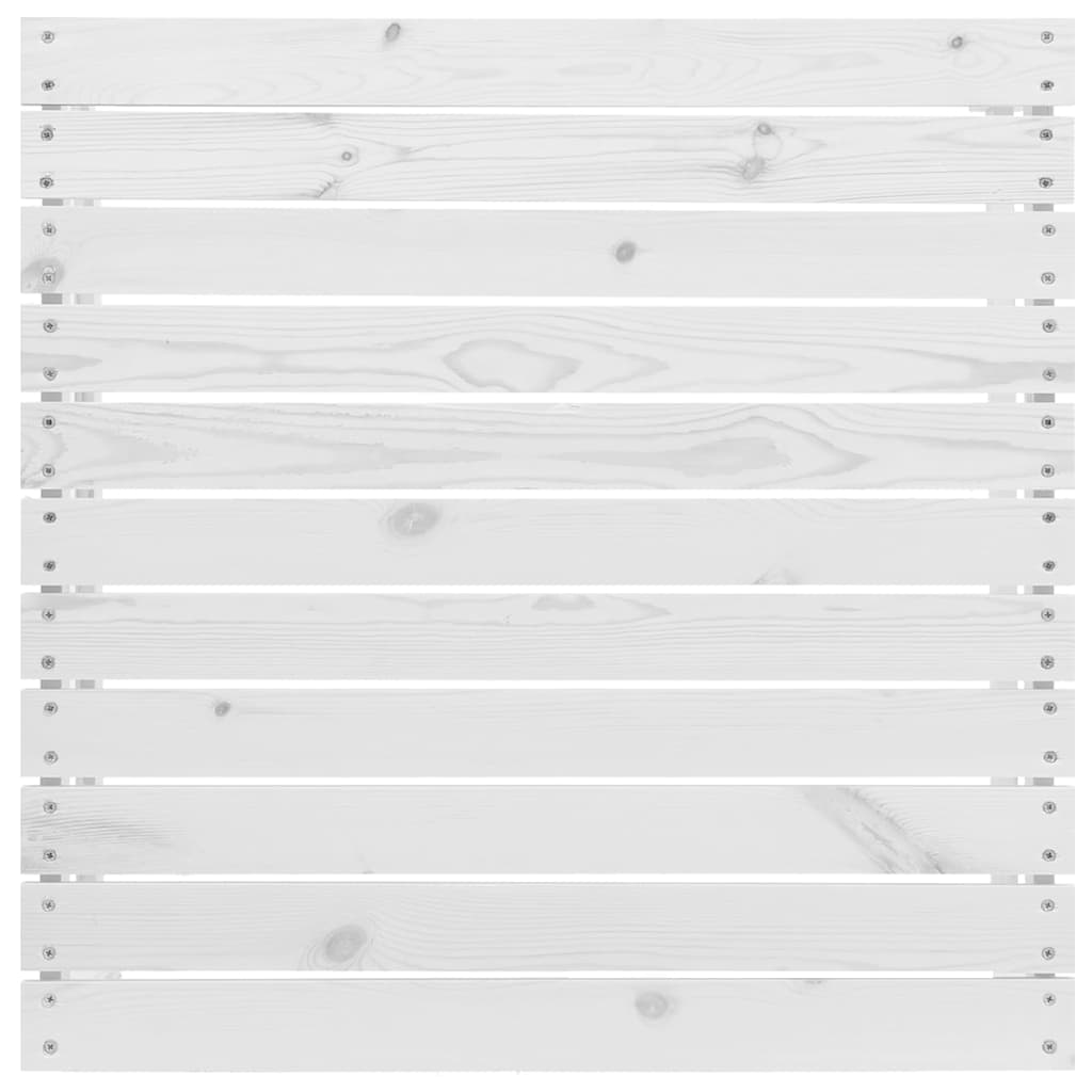 Poggiapiedi da Giardino Bianco in Legno Massello di Pino 806578