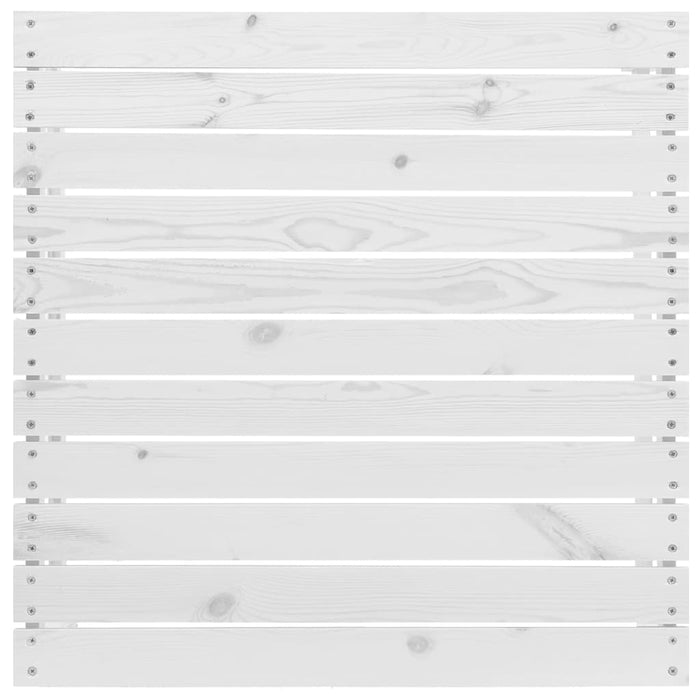 Poggiapiedi da Giardino Bianco in Legno Massello di Pino 806578