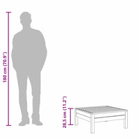 Poggiapiedi da Giardino Bianco in Legno Massello di Pino 806578