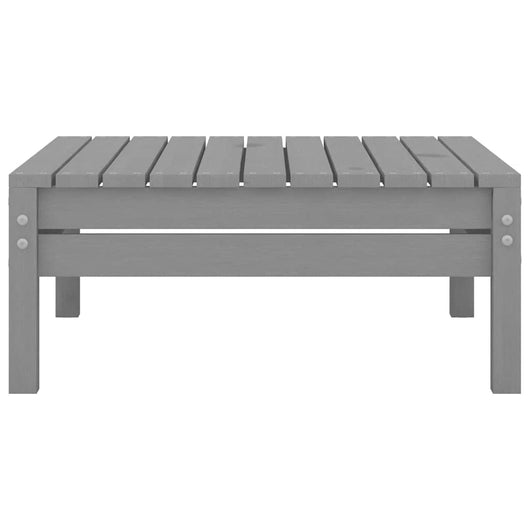 Poggiapiedi da Giardino Grigio in Legno Massello di Pino 806579