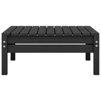 Poggiapiedi da Giardino Nero in Legno Massello di Pino 806581