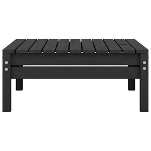 Poggiapiedi da Giardino Nero in Legno Massello di Pino 806581