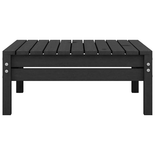 Poggiapiedi da Giardino Nero in Legno Massello di Pino 806581