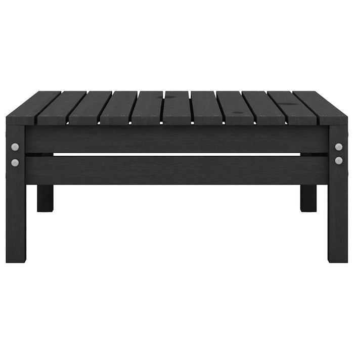 Poggiapiedi da Giardino Nero in Legno Massello di Pino 806581